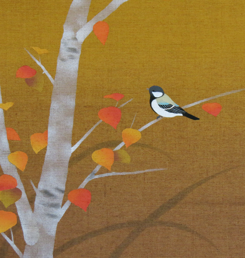 Japanese style modern tapestry (Japanese tit) sijugara