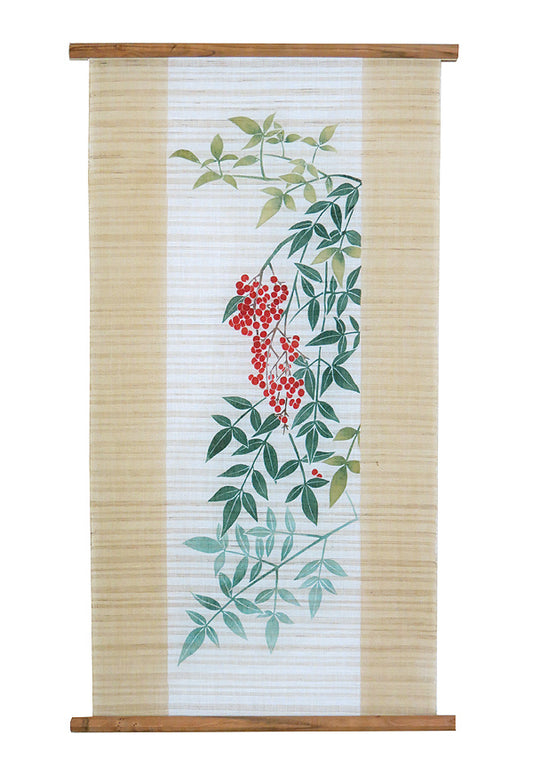 Japanese-style modern tapestry (Nandina domestica) nanten