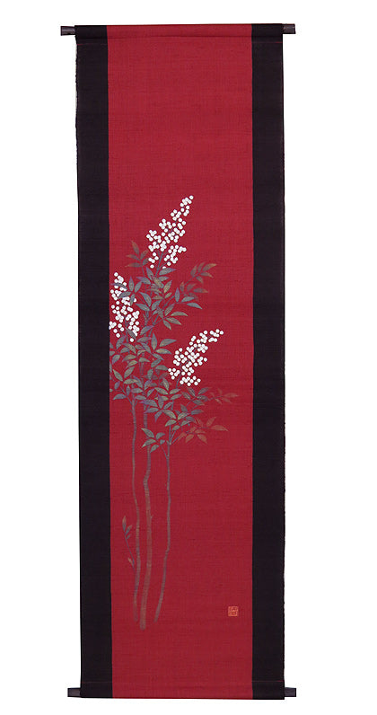 Japanese style modern tapestry (White Nandina domestica) shironanten