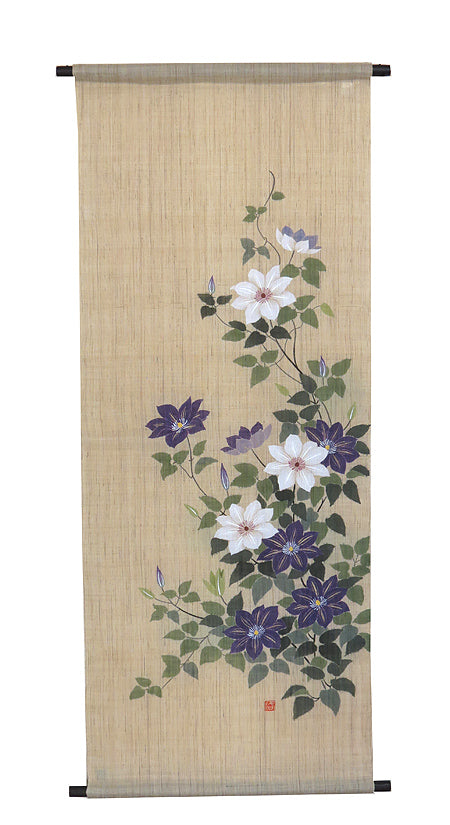 Japanese-style modern tapestry (clematis) tessenka