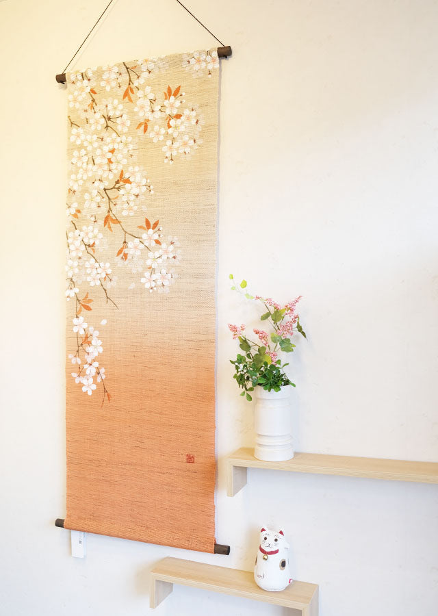 Japanese style modern tapestry cherry blossom color haru akene