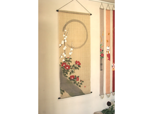 Japanese-style modern tapestry (suien camellia) suien tubaki