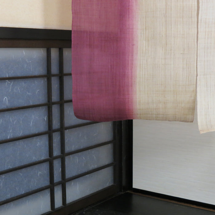 Vertically dyed noren (Kyoto purple) 