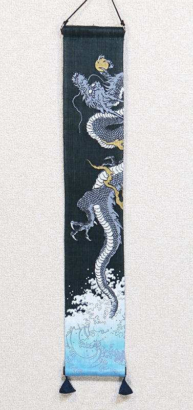 豆タペストリー（飛龍乗雲）約10×60cm
