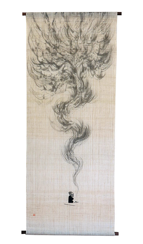 Japanese modern tapestry (smoke) kemuri