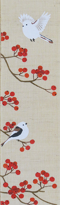 Narrow Tapestry (Japanese Rowan and Long-tailed Tit)
