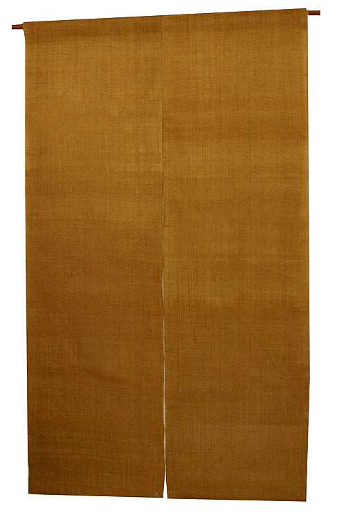 無地 麻 のれん（丁子色）W80×H140cm（サイズオーダー品）