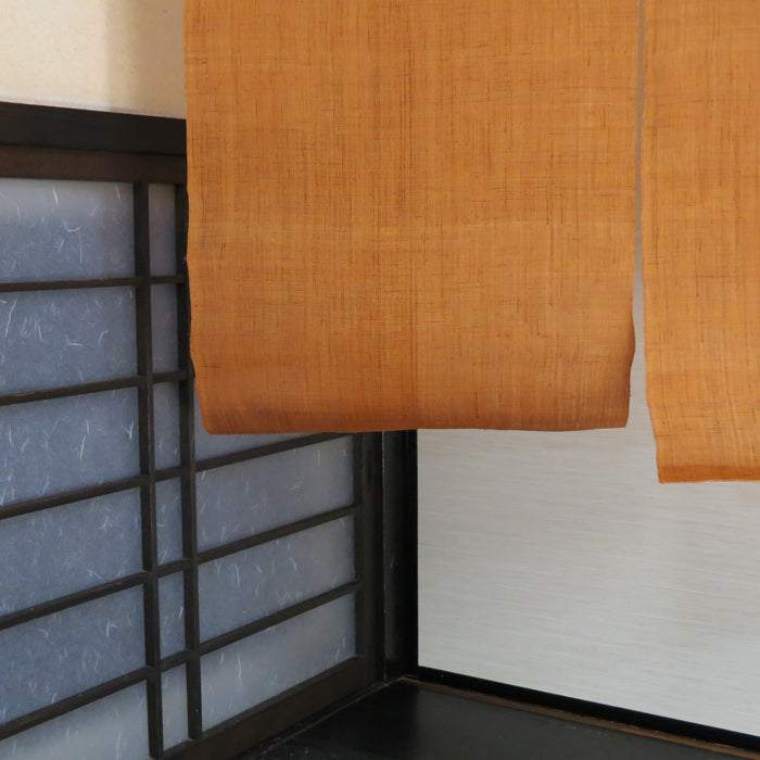 [Size order] Plain hemp noren (clove color) / *Required to order from the "Inquiry Form"